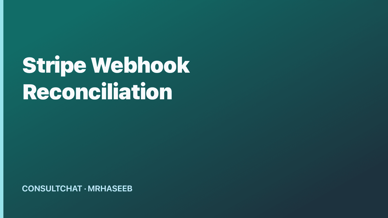 How to Build Stripe Webhook Reconciliation in Next.js
