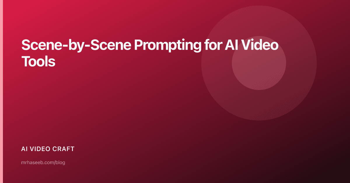 Scene-by-Scene Prompting for AI Video Tools