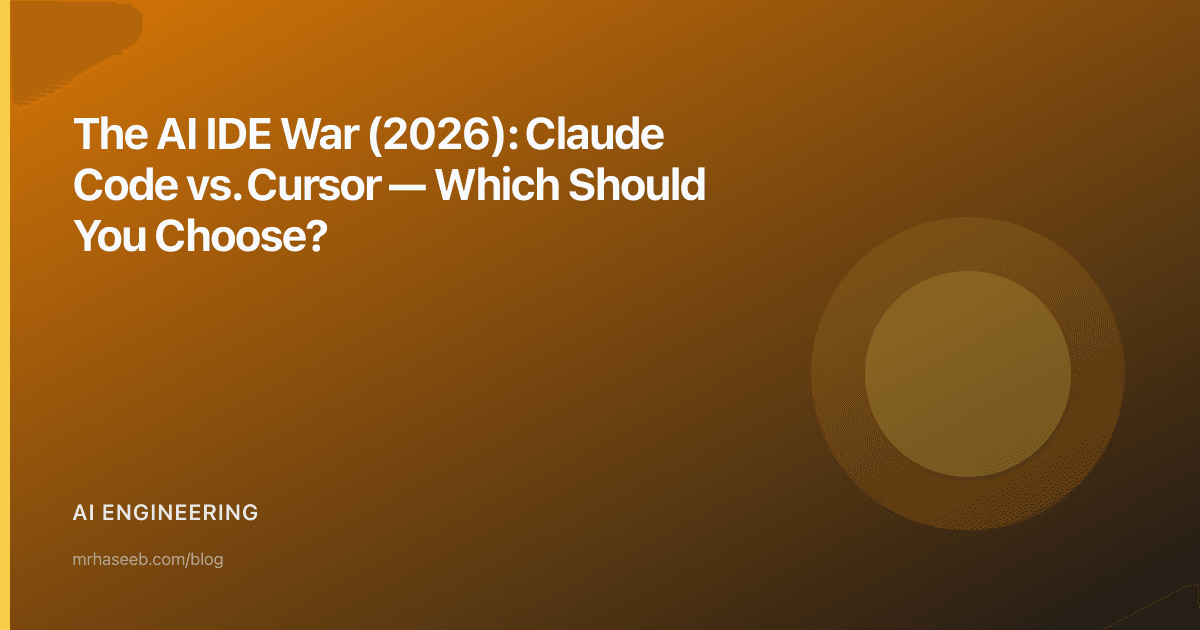 The AI IDE War (2026): Claude Code vs. Cursor — Which Should You Choose?