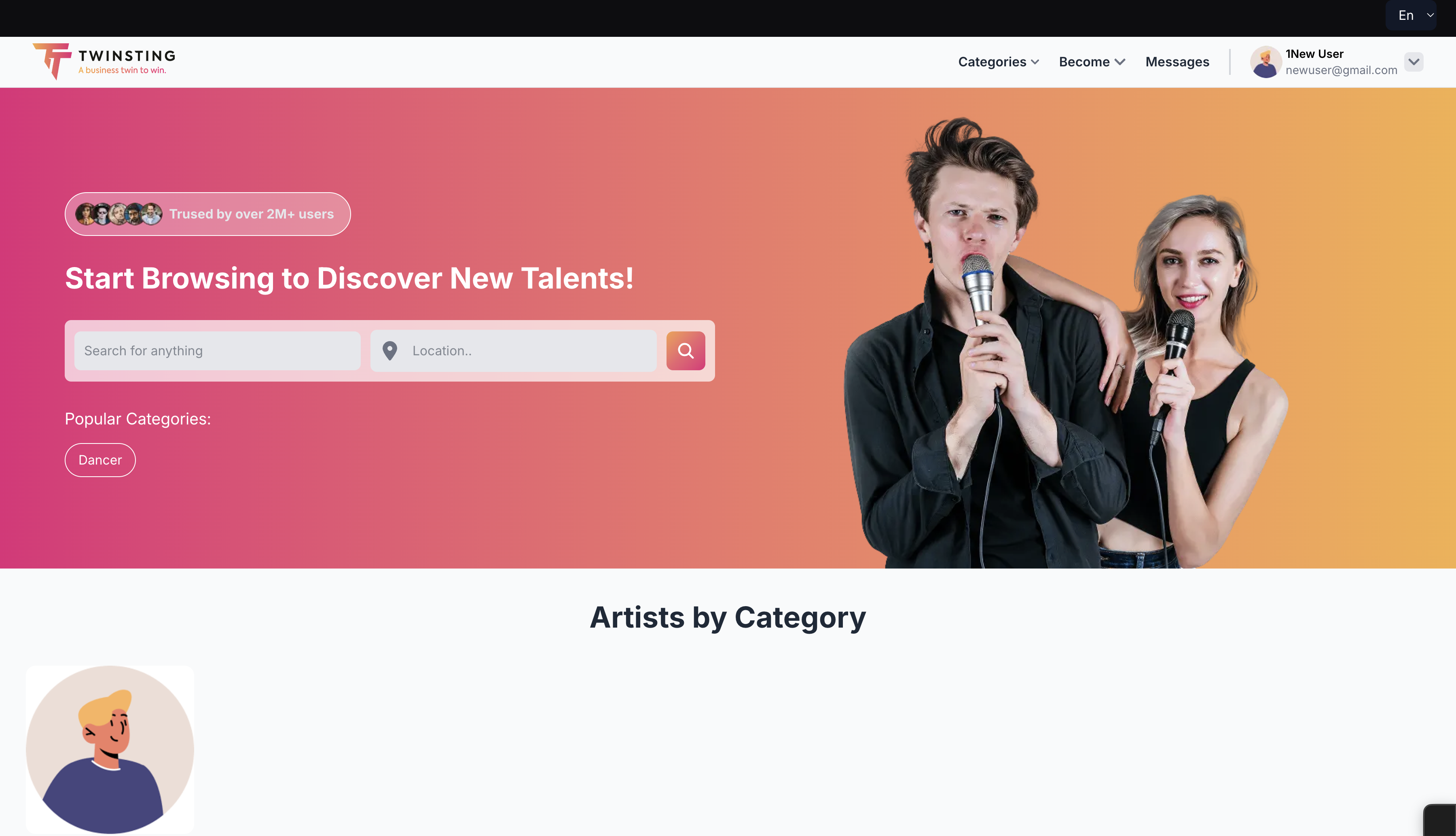 Twinsting Case Study: Role-Aware Marketplace Architecture